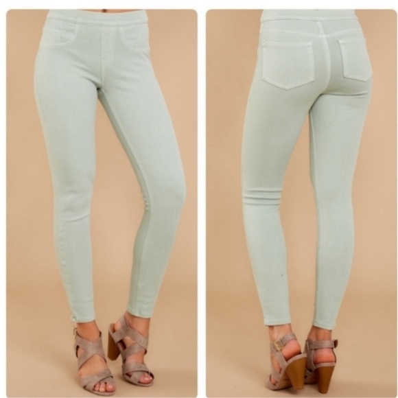 SPANX Women Pull-On Sage Green Jeanish Leggings SZ XL - Picture 3 of 13